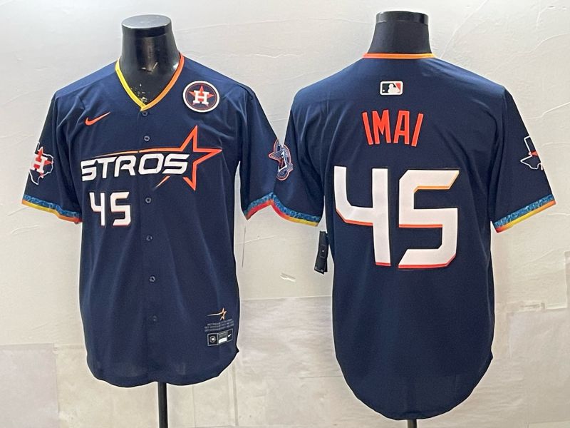 Men 2026 Houston Astros #45 Imai blue 4th generations Nike MLB Jersey style 02->houston astros->MLB Jersey